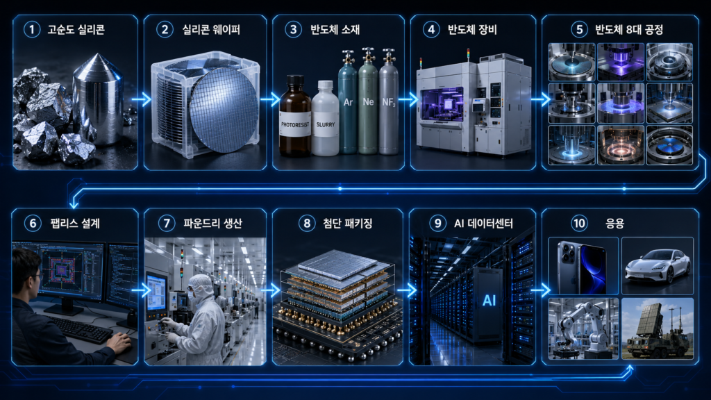 팹리스부터 AI 데이터센터까지 이어지는 반도체 공급망