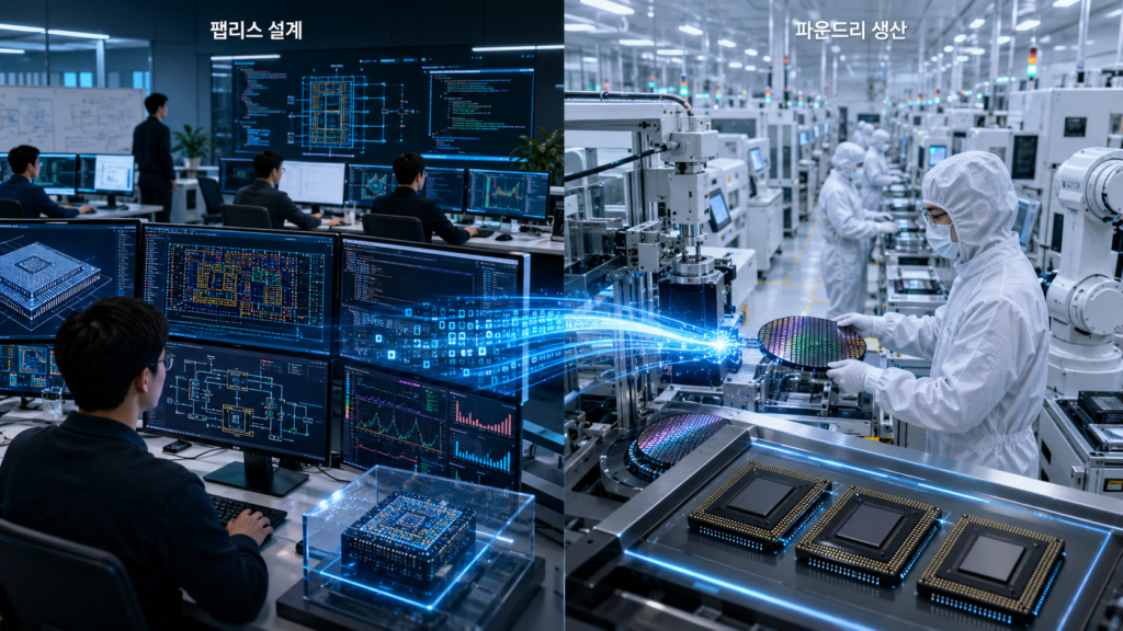 AI GPU를 설계하는 팹리스와 생산하는 파운드리의 역할