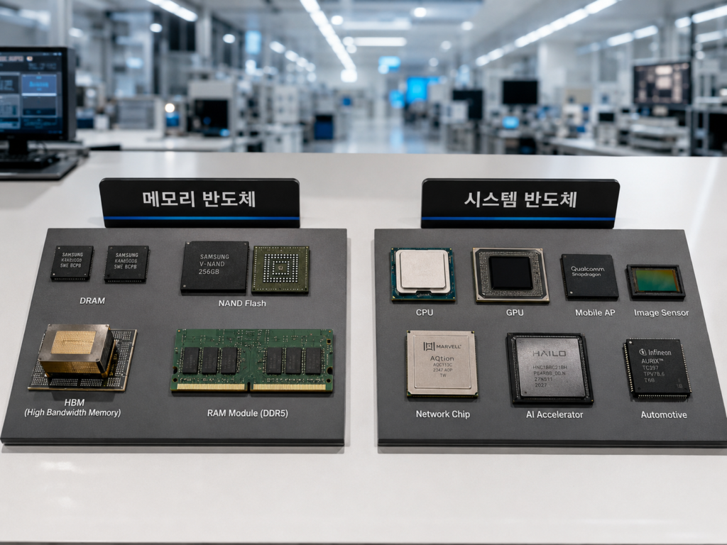 시스템 반도체와 메모리 반도체
