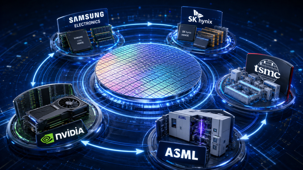 웨이퍼를 중심으로 움직이는 삼성전자, SK하이닉스, TSMC, NVIDIA, ASML