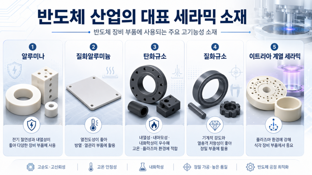 
대표적인 반도체용 세라믹 소재
