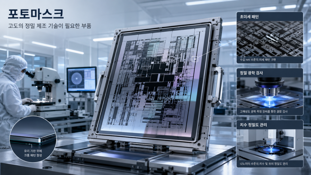 포토마스크는 고도의 정밀기술이 들어간 부품
