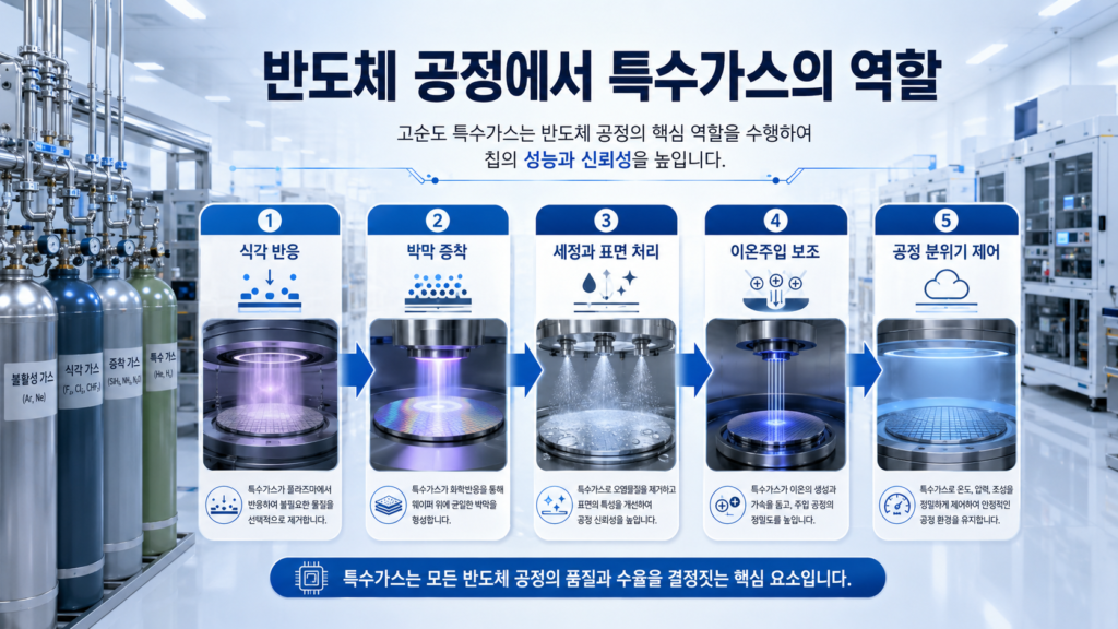 반도체 공정에서 특수가스의 역할
