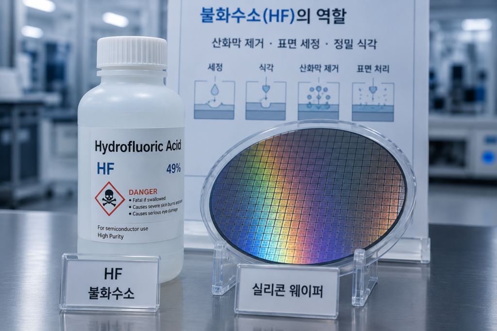 불화수소는 산화막을 제거하고 표면을 정밀하게 처리하는 화학 소재