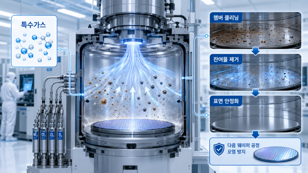 세정과 챔버 클리닝에도 사용되는 특수가스
