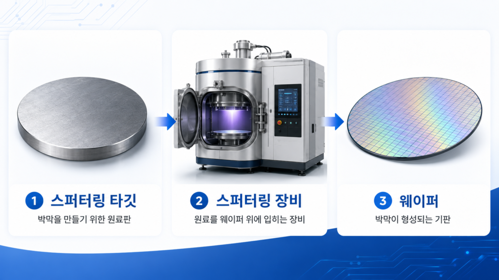 박막을 만들기 위한 원료판 스프터링 타깃
