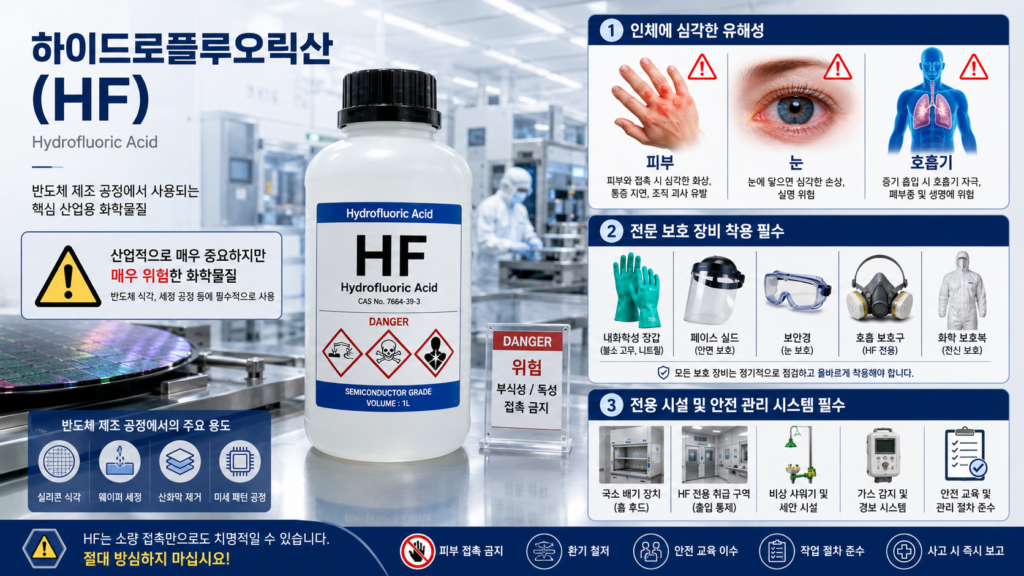 불화수소는 안전관리가 중요하다.