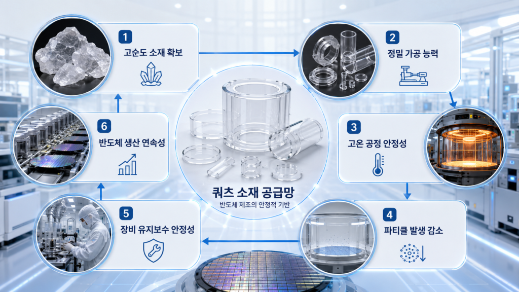 중요한 반도체 쿼츠 공급망
