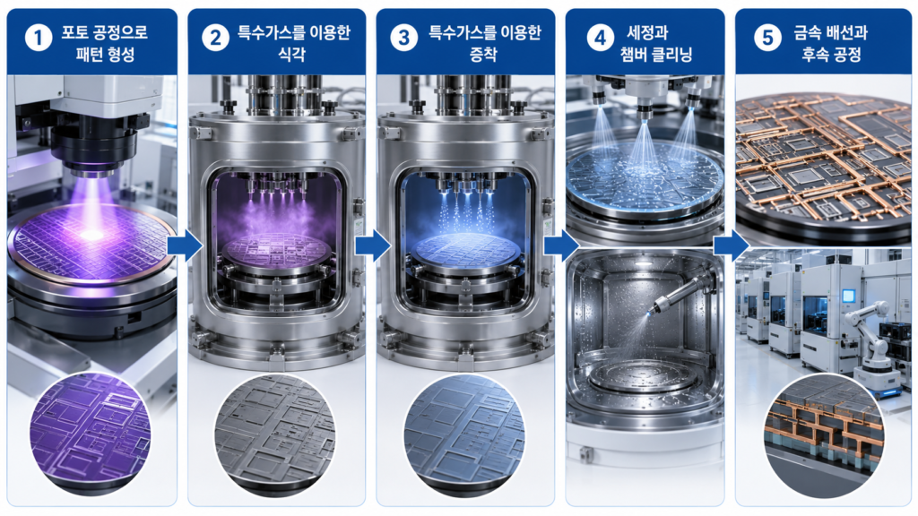 특수가스와 반도체 8대 공정
