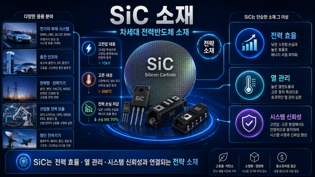 차세대 전력반도체 소재로 주목받는 SiC
